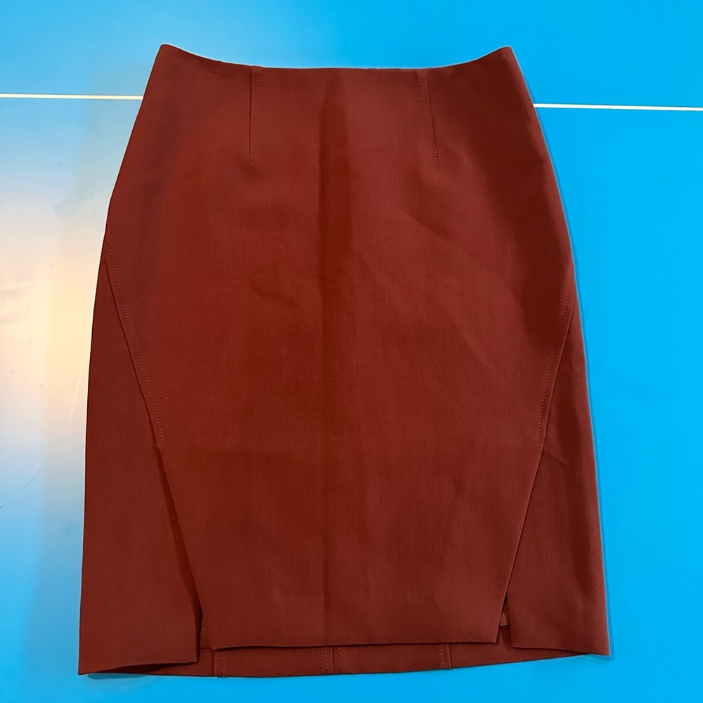 White House Black Market Rich Red Pencil Skirt